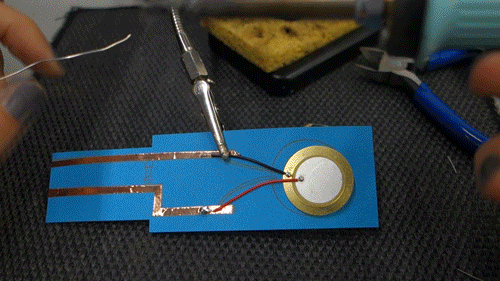 Animation of soldering.