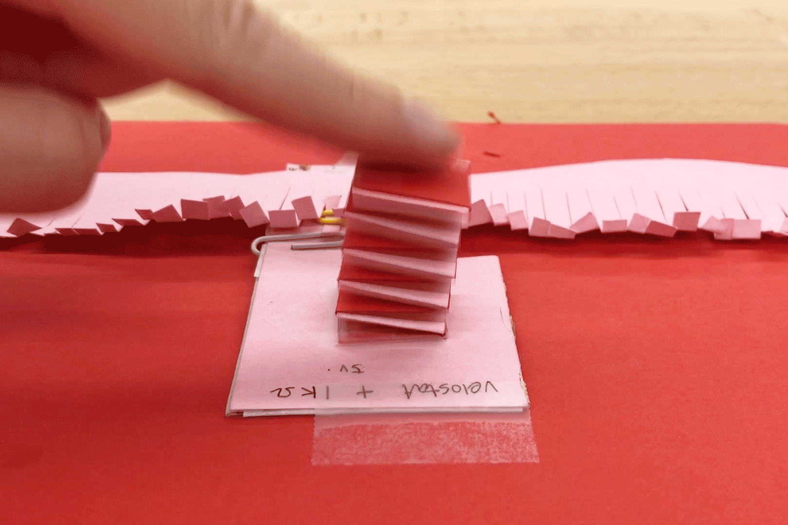 Animation of pressing on the sensor.